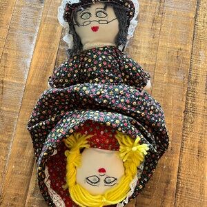 Topsy Turvy Red Riding Hood Doll with Floral Dress